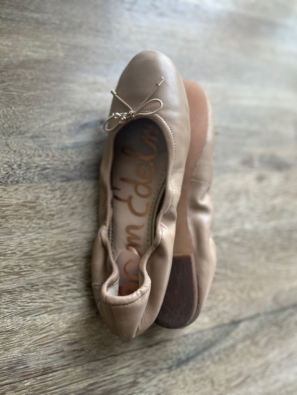Sam Edelman Felicia Leather Ballet Flat, Tan Leather, Size 8 - Picture 3 of 8
